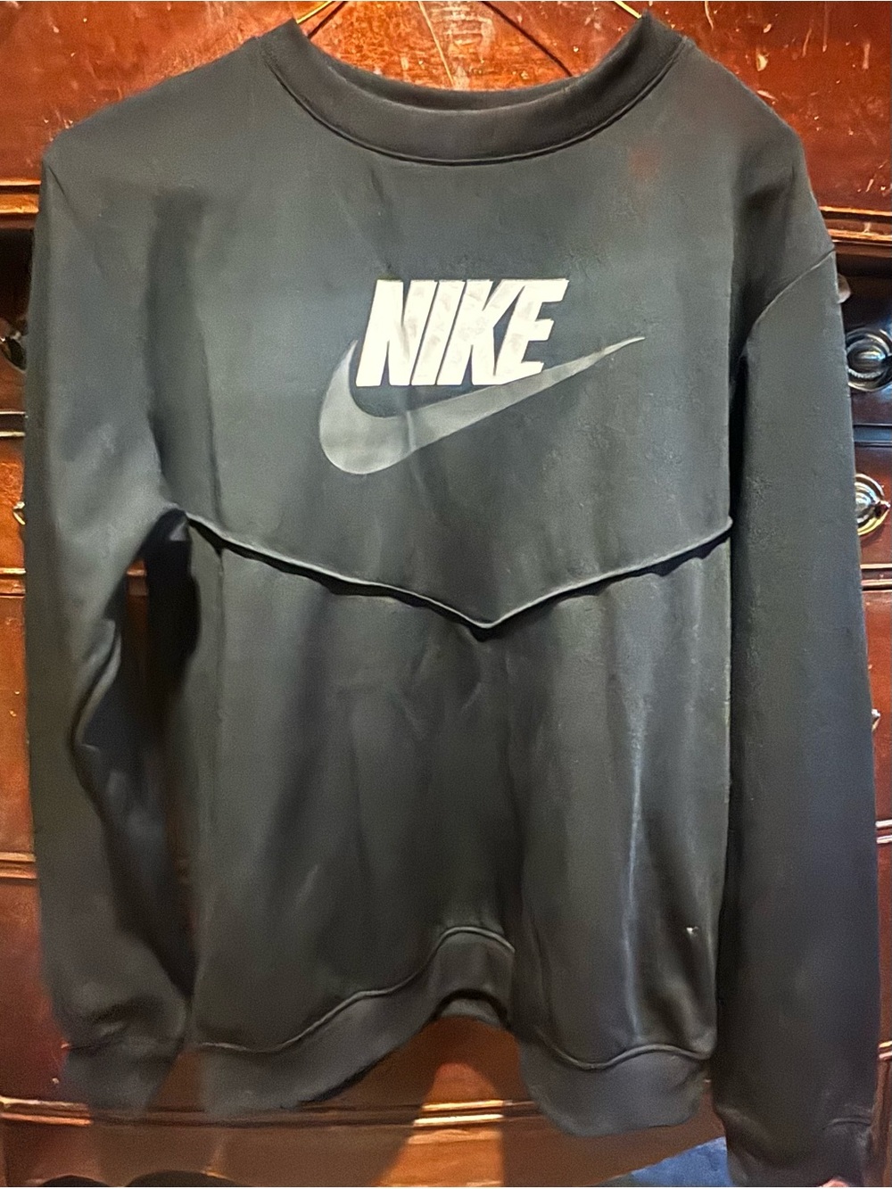 Nike Black Crewneck Sweatshirt with White Logo
